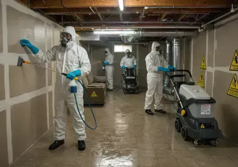 Basement Moisture Removal and Structural Drying process in Meade County, KS